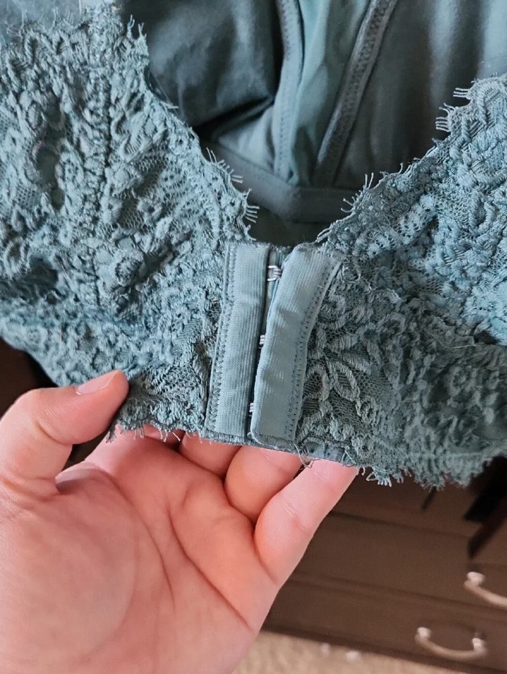 aerie Eyelash Lace Longline Bralette in Palm - Picture 10 of 12